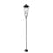 Z-Lite Gannon 3 Light Outdoor Post Mount Fixture, 12in. W x 105.25in. H, Black 5008PHXLR-5012P-BK - alternate 3
